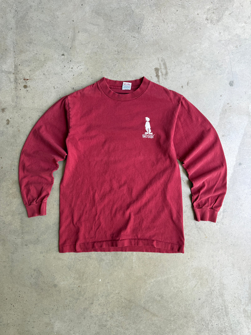 Vintage 90s Stussy Long Sleeve Tee - M