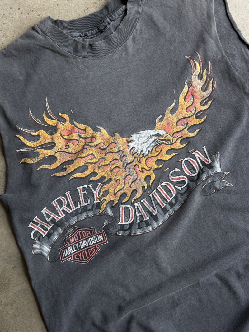 Vintage Harley Davidson Cut Off Tee - M