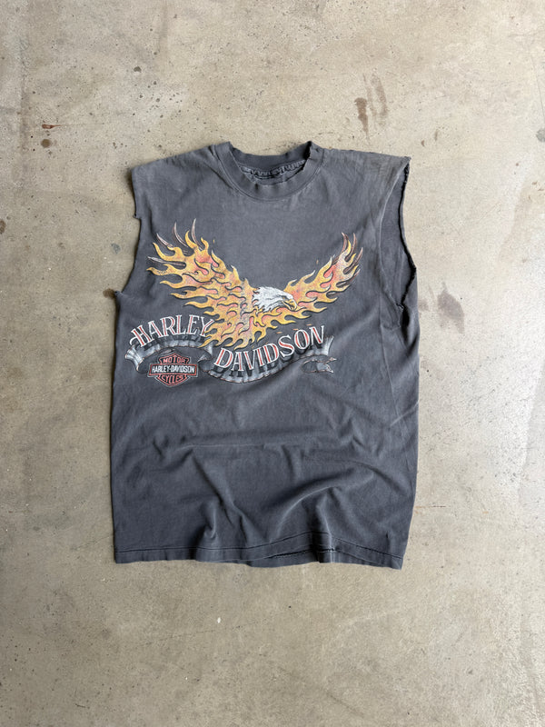Vintage Harley Davidson Cut Off Tee - M