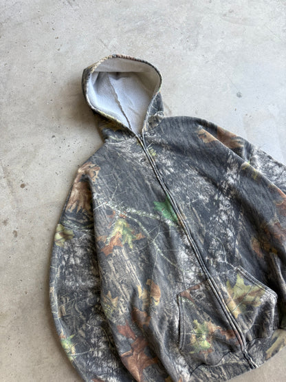 3 Vintage Camo Zip Up Hoodie - XXL