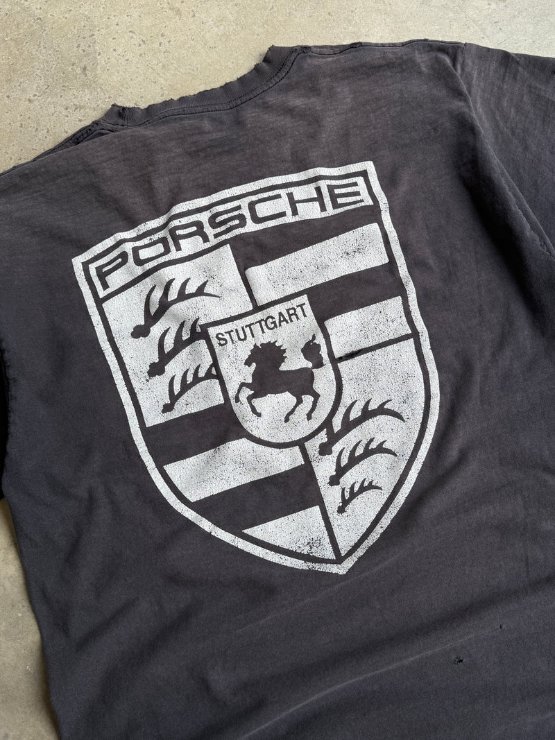 Vintage Faded/Thrashed Porche Stuttgart Tee - M