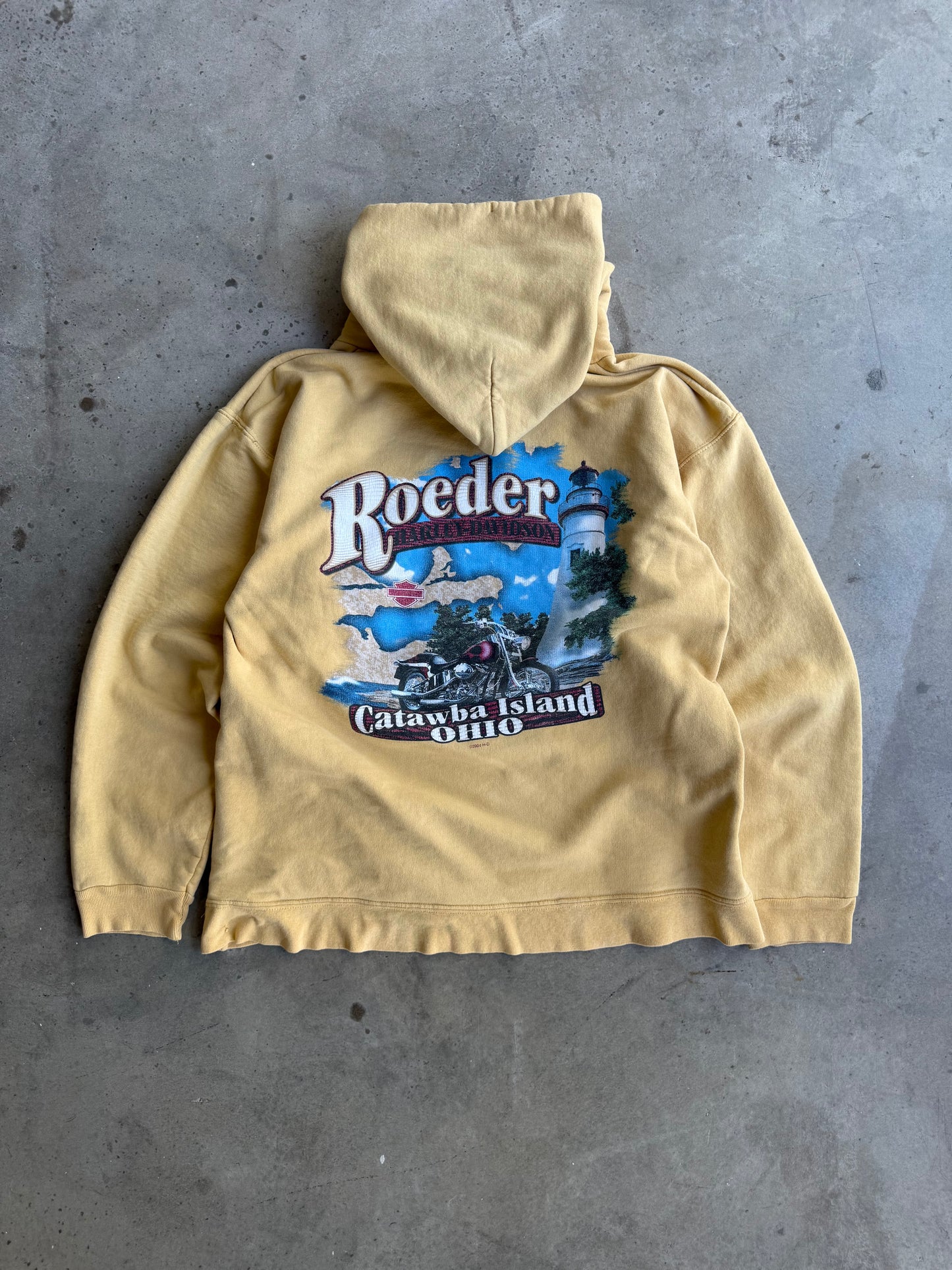 Vintage Flame Harley Davidson Hoodie - S