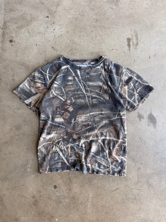 4 Vintage Camo Baby Tee  - XS