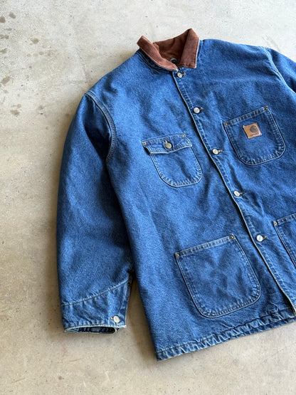 Vintage Denim Carhartt Chore Coat - XL