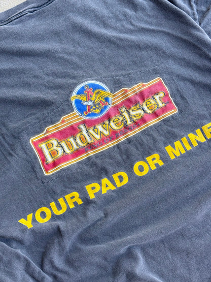 Vintage Faded & Distressed Budwiser Frog Tee - L