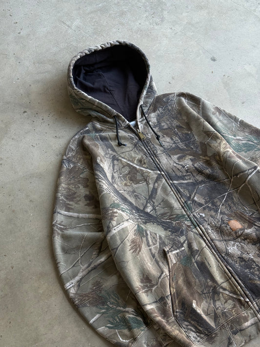 2 Vintage Camo Carhartt Zip Up Hoodie - M