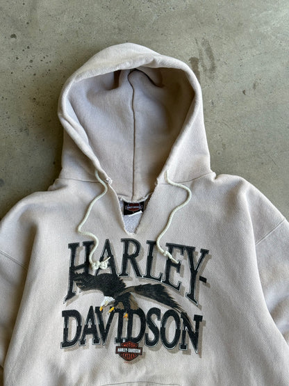 Vintage Hemless Harley Davidson Eagle Hoodie - L