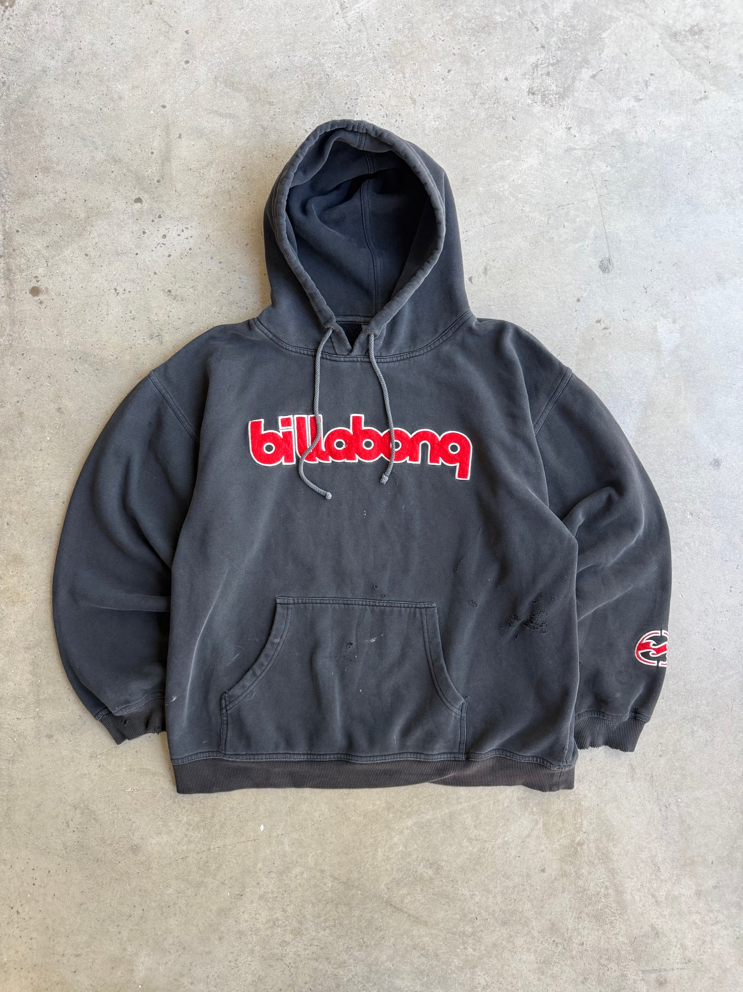 Vintage Faded & Distressed Billabing Hoodie -L