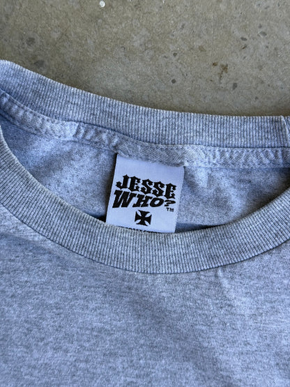 Vintage Grey West Coast Choppers Bike Long Sleeve Tee - L