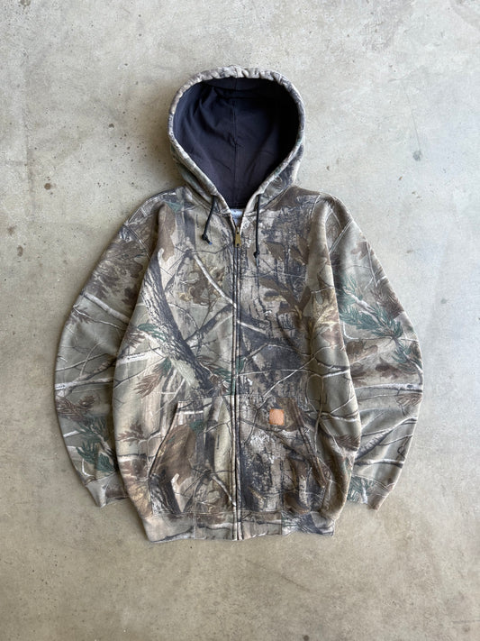 2 Vintage Camo Carhartt Zip Up Hoodie - M