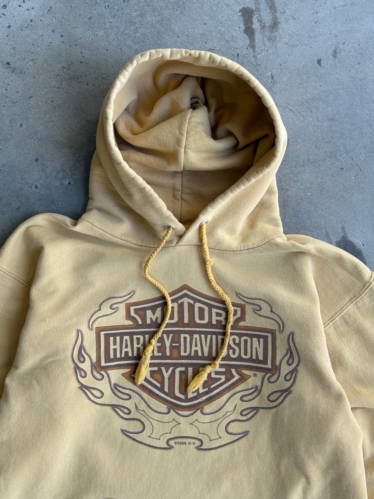 Vintage Flame Harley Davidson Hoodie - S