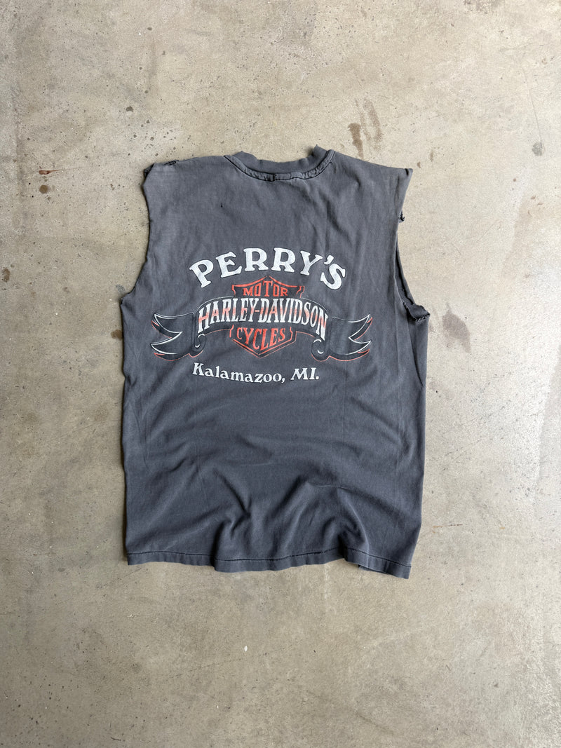 Vintage Harley Davidson Cut Off Tee - M