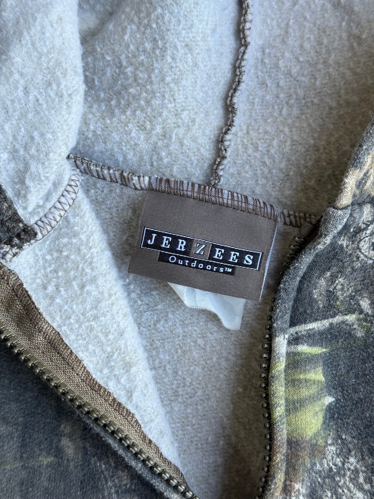 3 Vintage Camo Zip Up Hoodie - XXL