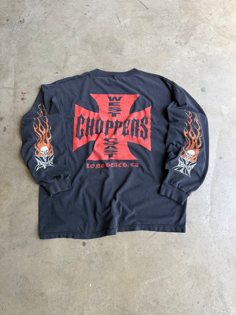 Vintage West Coast Choppers Flame Sleeve Tee - XL