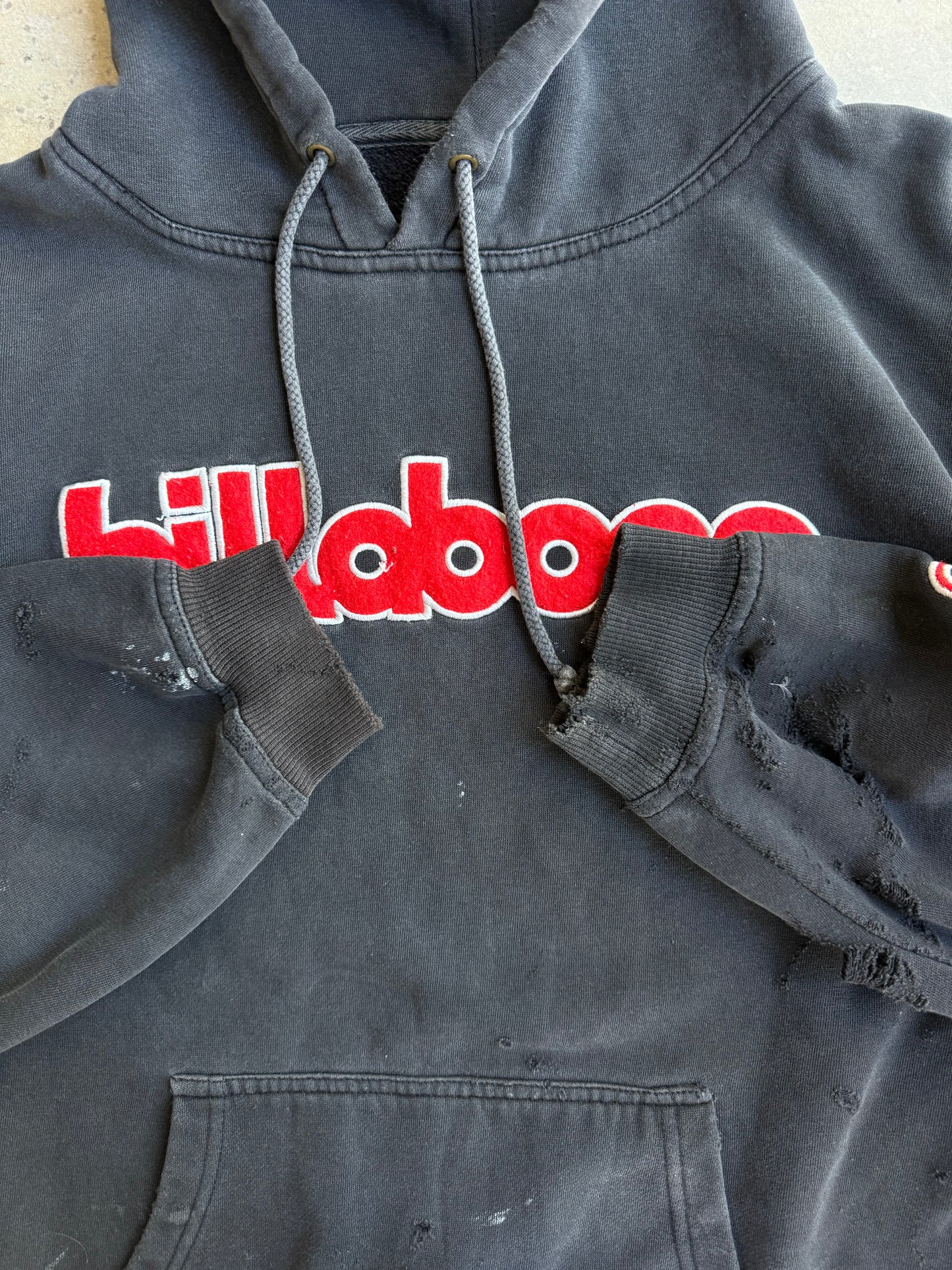 Vintage Faded & Distressed Billabing Hoodie -L