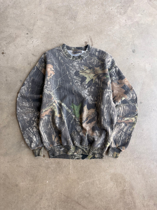 16 Vintage Faded Camo Crew - M