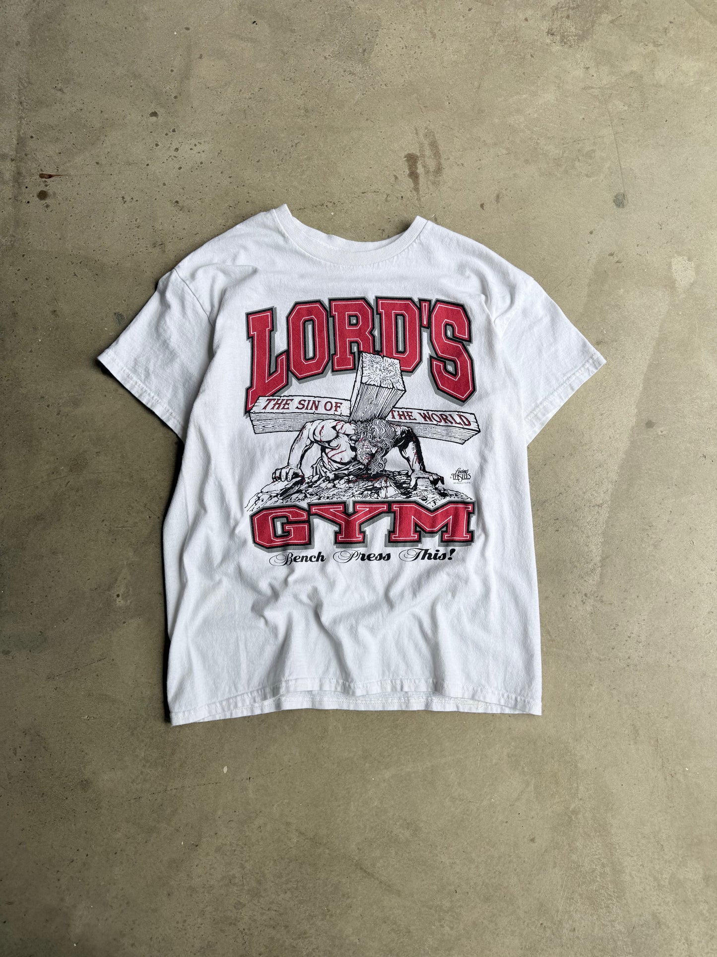 Vintage 2000s White Lords Gym Tee - MYA