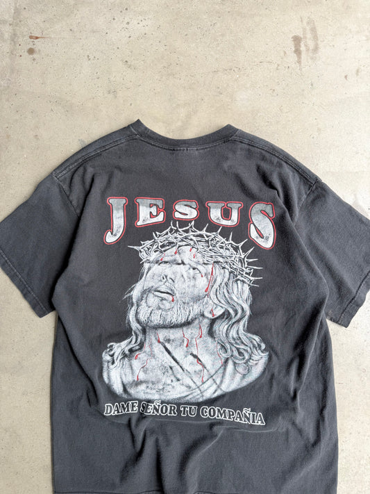 Vintage Spanish Jesus Graphic Tee - L