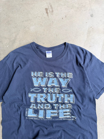 Vintage Blue The Way The Truth In The Life Tee - L