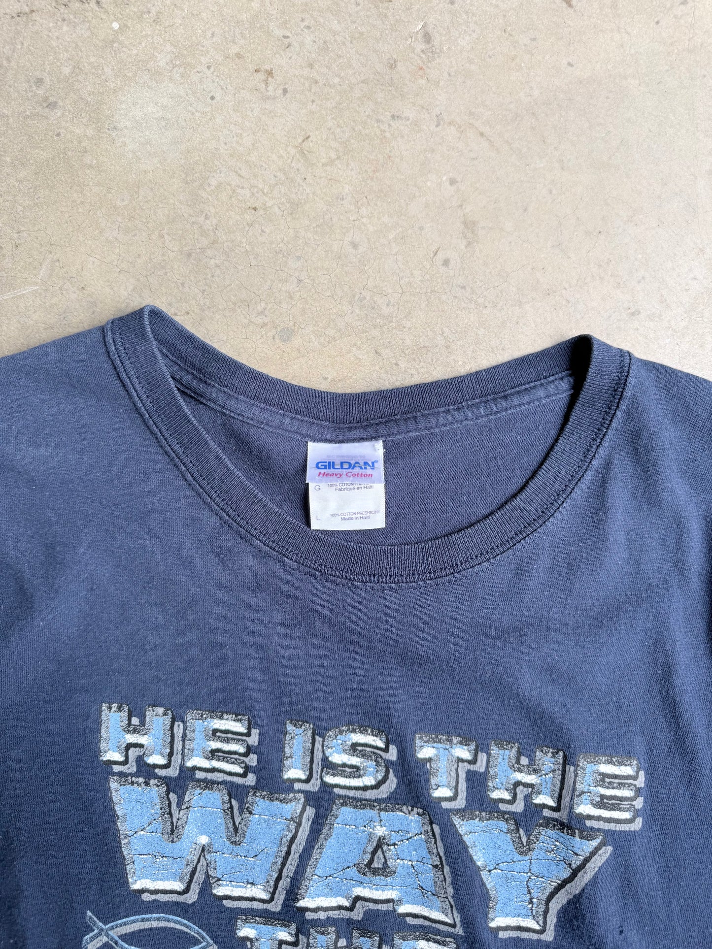 Vintage Blue The Way The Truth In The Life Tee - L