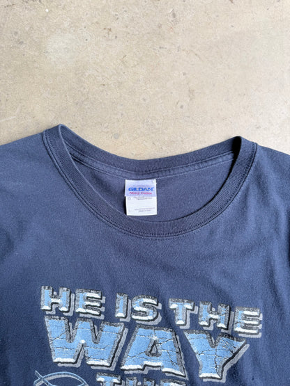 Vintage Blue The Way The Truth In The Life Tee - L