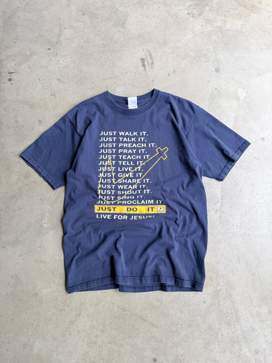 Vintage Just Walk It Graphic Tee - M