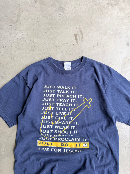 Vintage Just Walk It Graphic Tee - M