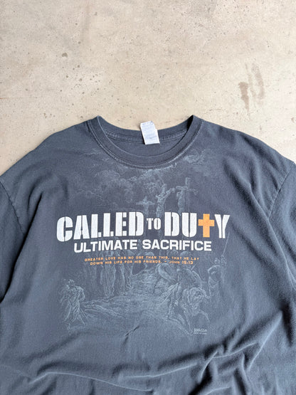 Vintage Distressed Called To Duty Ultimate Sacrifice Tee - XL
