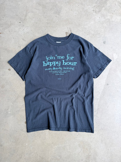 Vintage Happy Hour Every Sunday Tee - M
