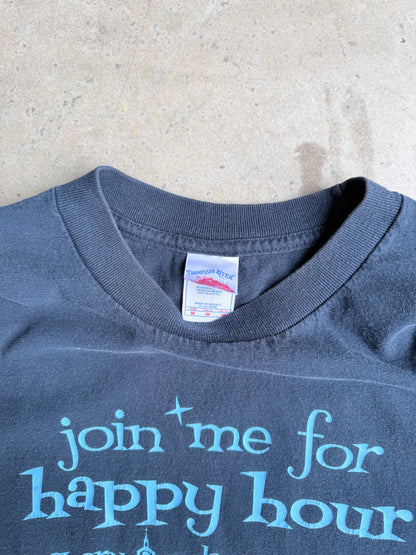 Vintage Happy Hour Every Sunday Tee - M