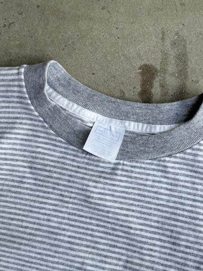 Vintage 90s Grey Pinstripe Tee - L