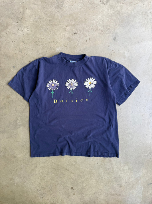 Vintage 90s Daisies Tee - XL
