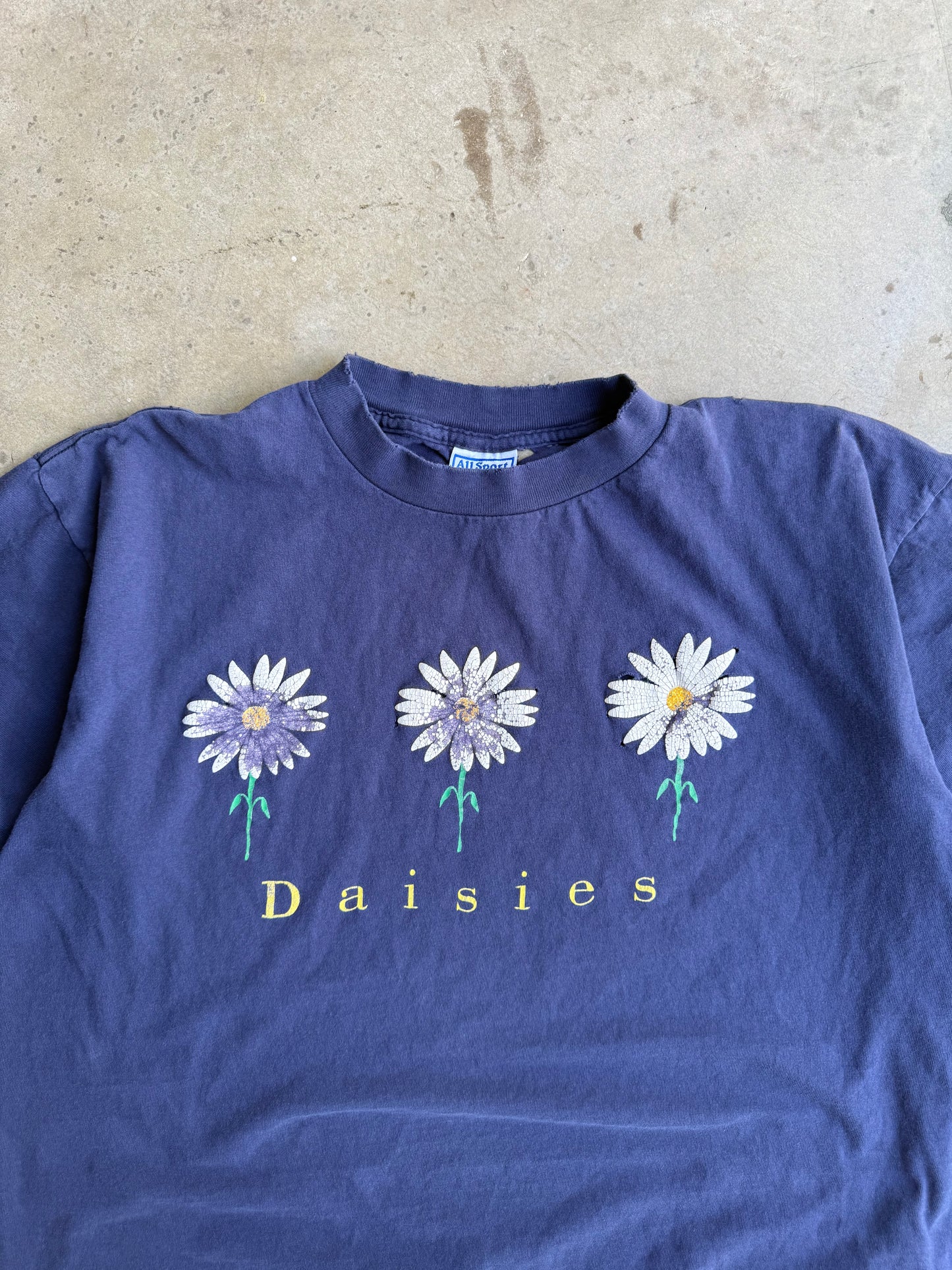 Vintage 90s Daisies Tee - XL