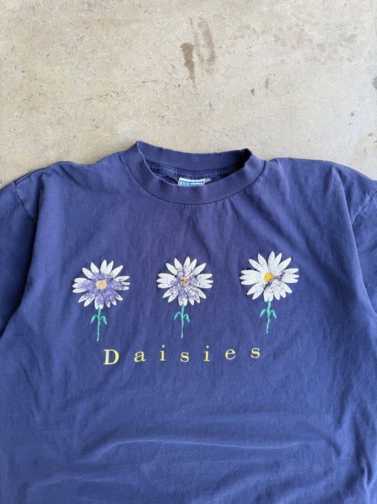 Vintage 90s Daisies Tee - XL