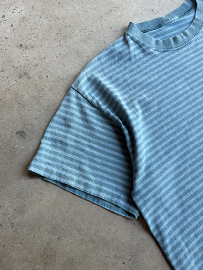 Vintage 90s Blue Pinstripe Tee - L