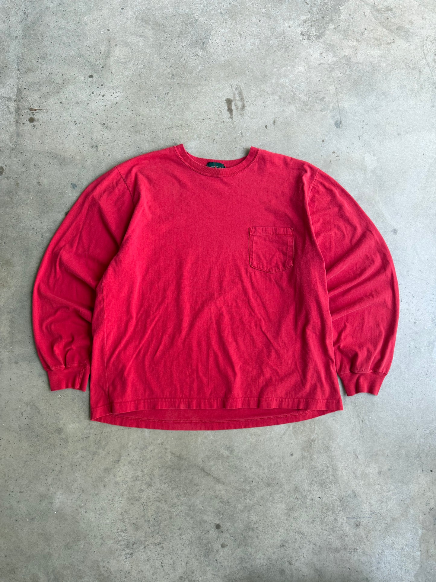 Vintage J.Crew Red Long Sleeve Tee - XL
