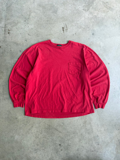 Vintage J.Crew Red Long Sleeve Tee - XL