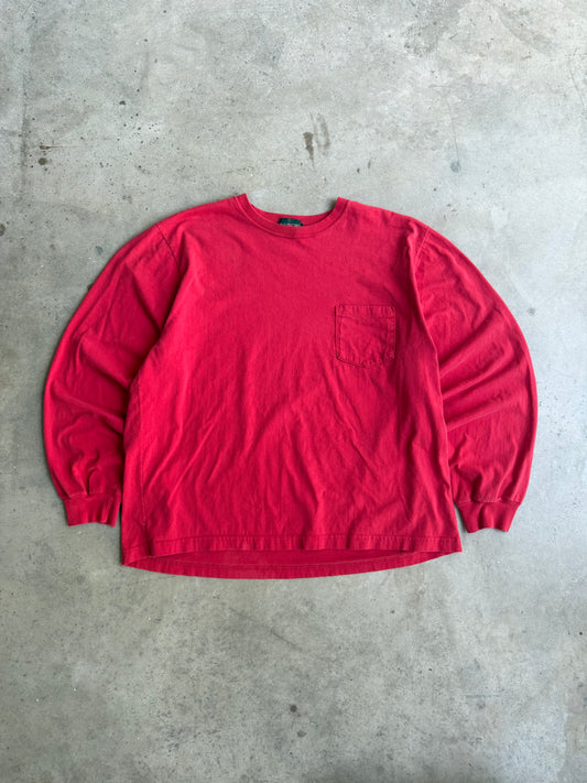 Vintage J.Crew Red Long Sleeve Tee - XL