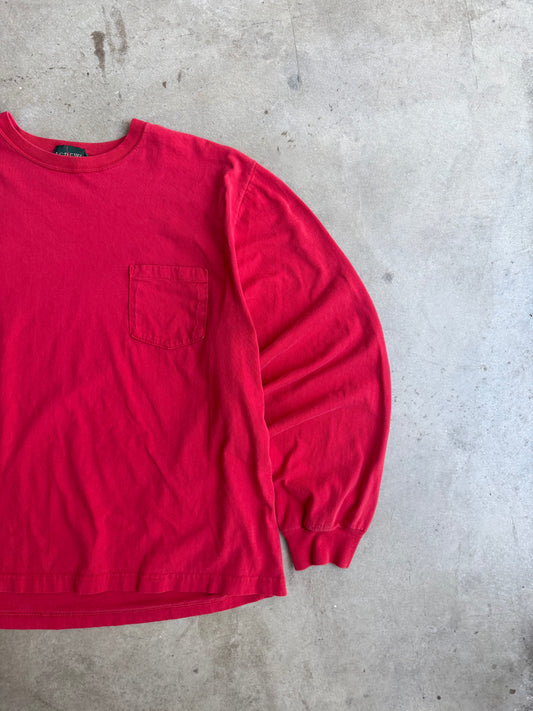 Vintage J.Crew Red Long Sleeve Tee - XL