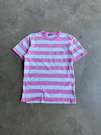 Vintage 90s Pink Striped Tee - S