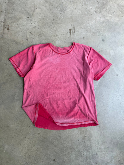 Vintage 90s Faded Red Blank Tee - L
