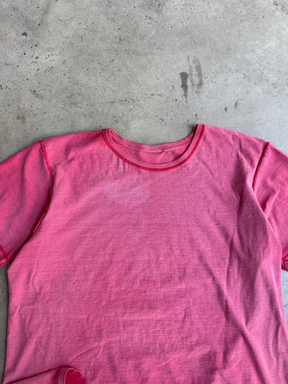 Vintage 90s Faded Red Blank Tee - L