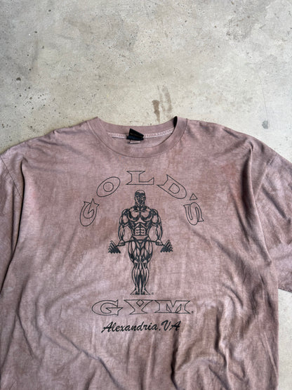 Vintage Brown Gold Gym Cropped Tee - XXL