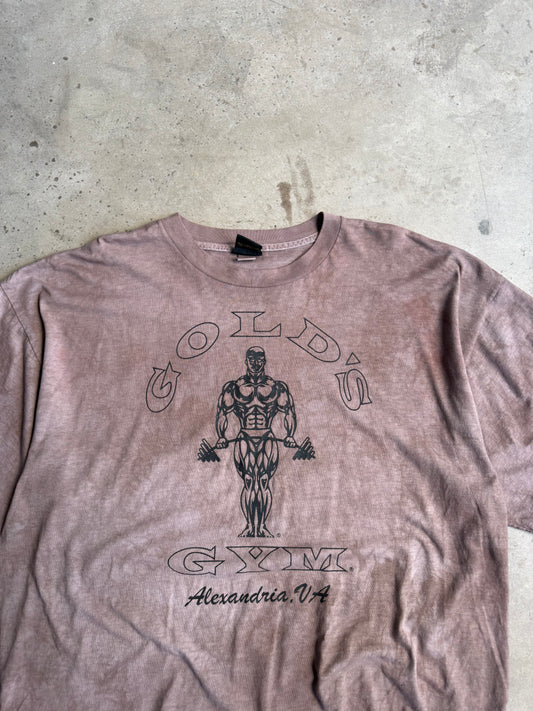 Vintage Brown Gold Gym Cropped Tee - XXL
