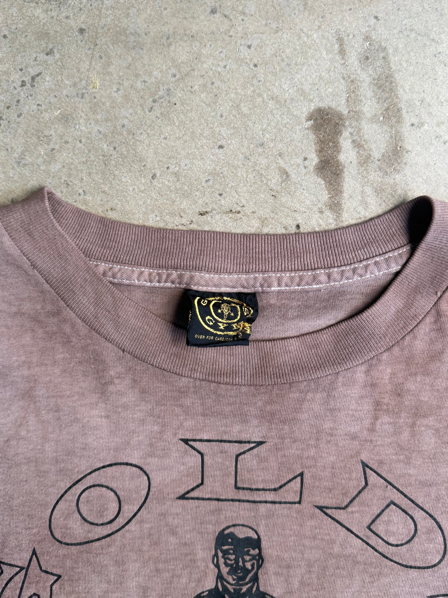 Vintage Brown Gold Gym Cropped Tee - XXL