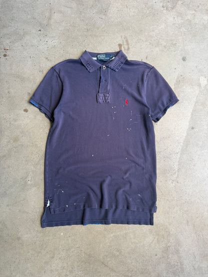 Vintage Polo Ralph Lauren Paint Splatter Tee (Missing Button) - S