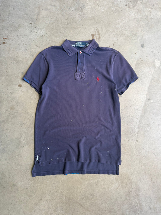 Vintage Polo Ralph Lauren Paint Splatter Tee (Missing Button) - S