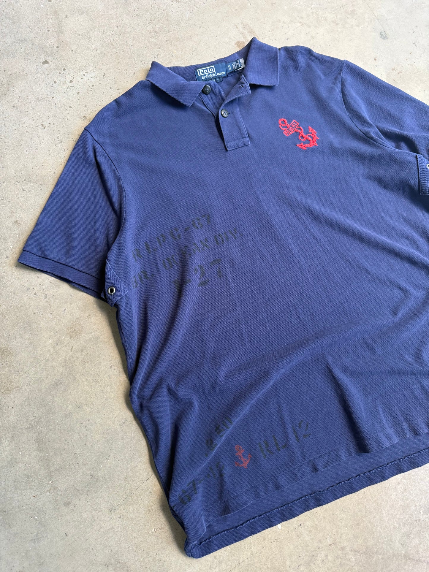 Vintage Blue Sailor Polo Ralph Lauren Tee - L