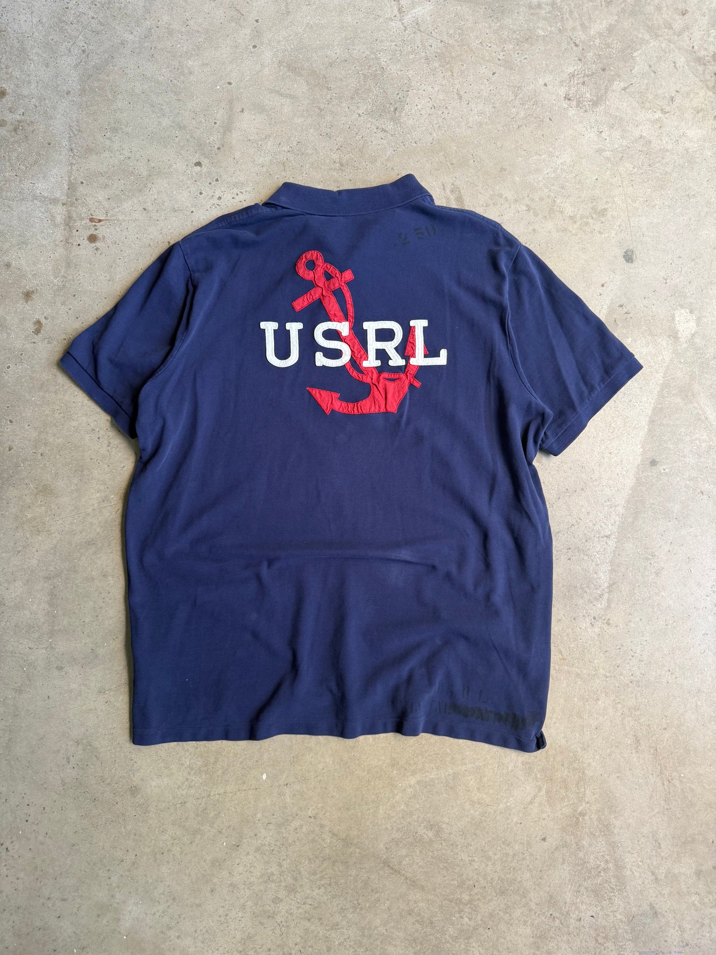 Vintage Blue Sailor Polo Ralph Lauren Tee - L