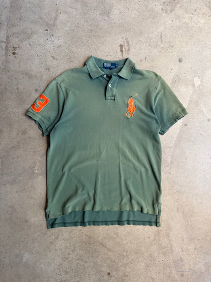 Vintage Faded Green Ralph Lauren Big Pony Tee - L